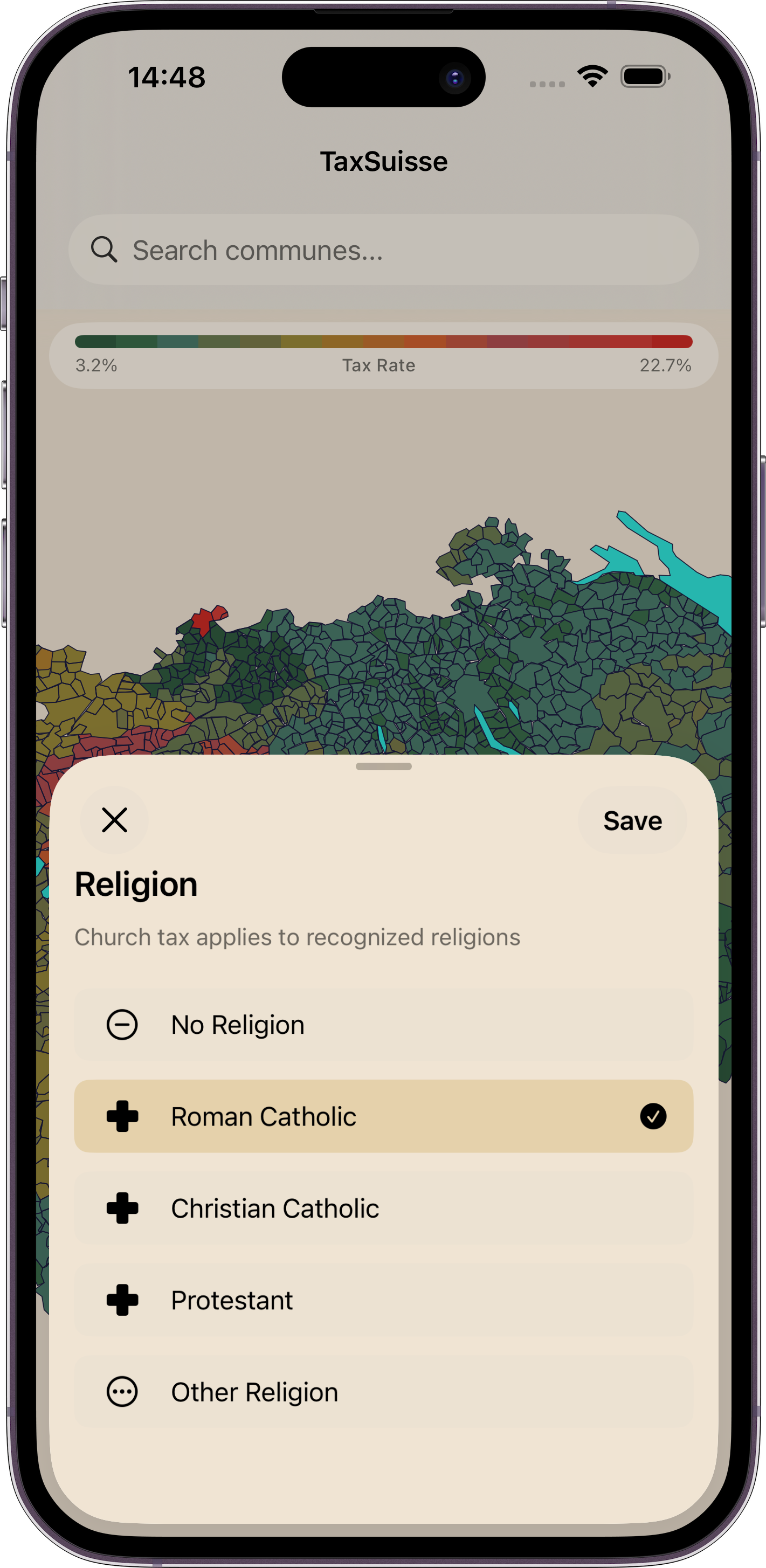 Church tax included